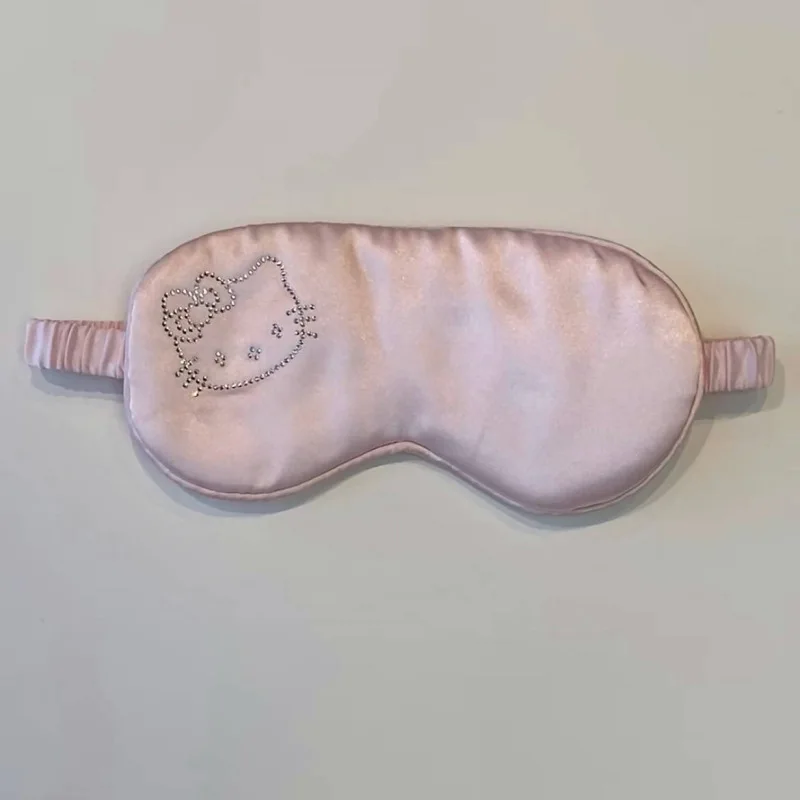 Sanrio hello kitty máscara de olho quente fix seda blackout nap sombra bonito dos desenhos animados macio e confortável moda y2k amigos presentes aniversário