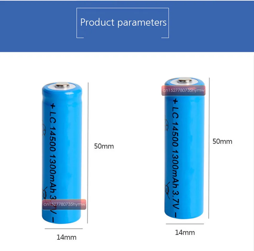2 قطعة/الوحدة ANLB AA 14500 1300mah 3.7 فولت ليثيوم أيون بطاريات قابلة للشحن و مصباح ليد جيب ، التوصيل المجاني