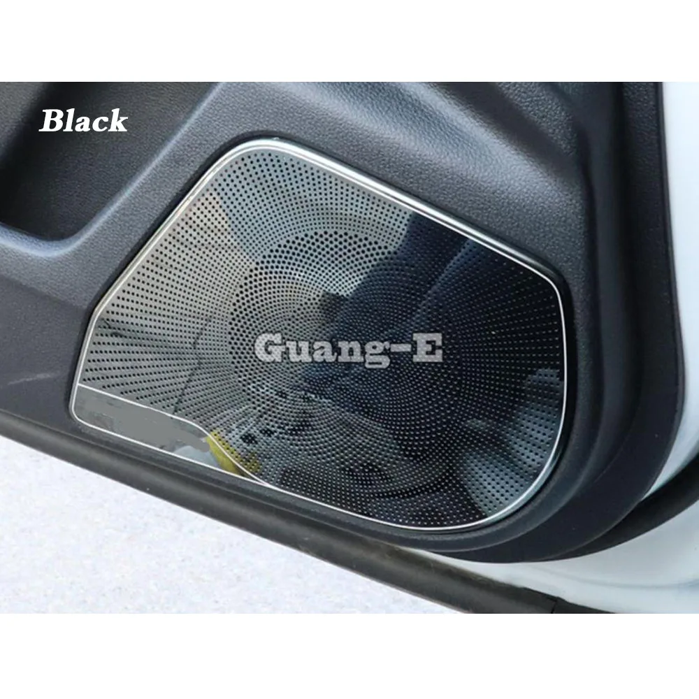 Frame Door Stainless Steel Stick Audio Speak Trumpet Sound Cover Ring Circle For Honda Civic 10th 2016 2017 2018 2019 2020 2021