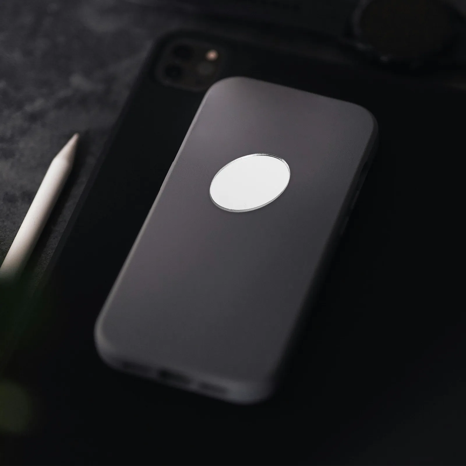 5Pcs Phone Back Mirror Sticker Portable Makeup Decal Stick-on Acrylic Compact Vanity Travel Case Smartphone Small Circle Mirror - view 2