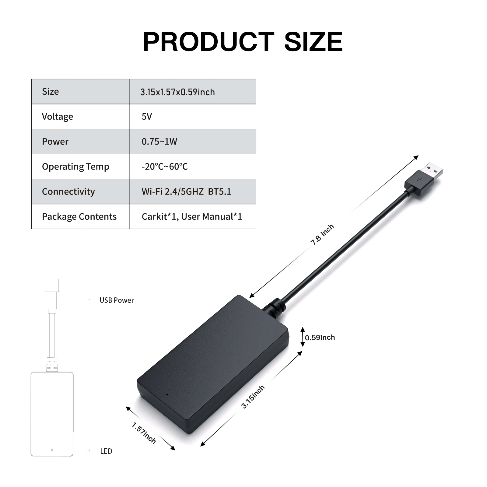 Wired CarbitLink to Wireless CarPlay Android Auto adapter For jetour X70,jetour X70 plus X90 ,X90 plus,Jetour Dashing
