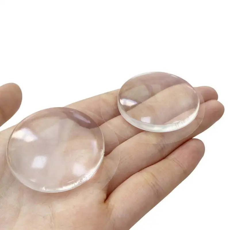 6Pcs Washable Self Adhesive Transparent Door Stopper Door Wall Protector Pads Reusable Soft Round/Square Shock Absorbent Gel