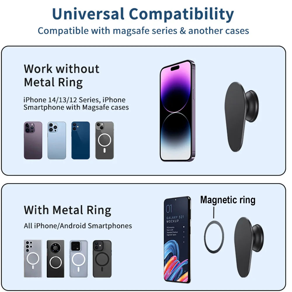 Grippopso Oval Griptok Magnetic Folding Mobile Phone Socket Holder Support for IPhone 15 14 Mac Safe Ring Finger Expanding Stand