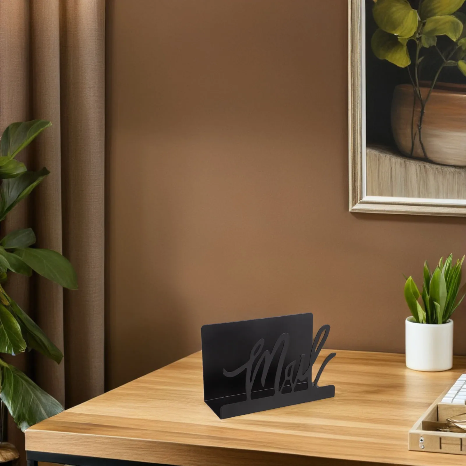 

Ferrous Metal Letter Holder Desk File Desktop Magazine Rack Mail Organizer Office