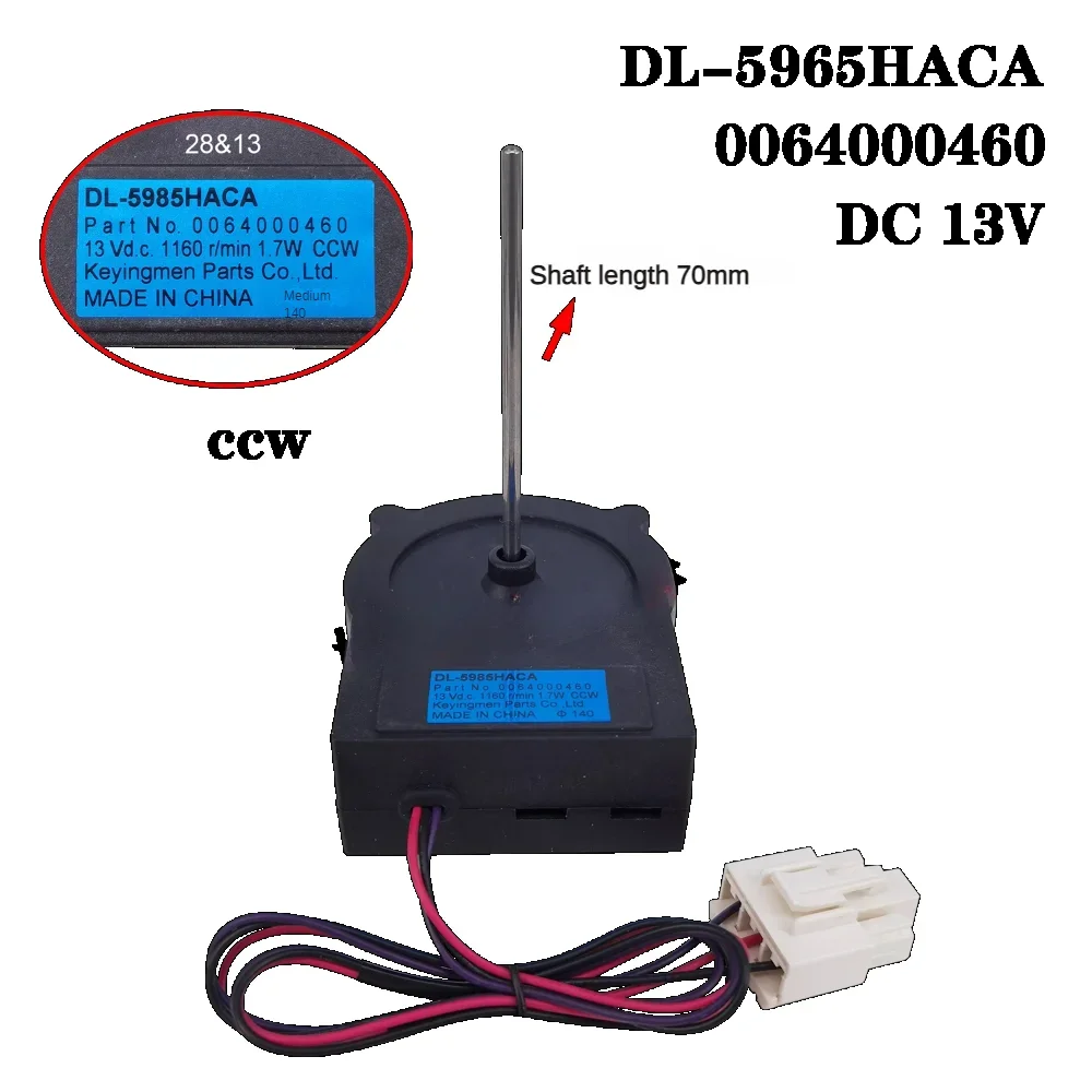 New Cooling Fan Motor DL-5985HACA For LG Refrigerator 0064000460 DC13V 1160r/min 1.7W Fridge Radiator Freezer Parts