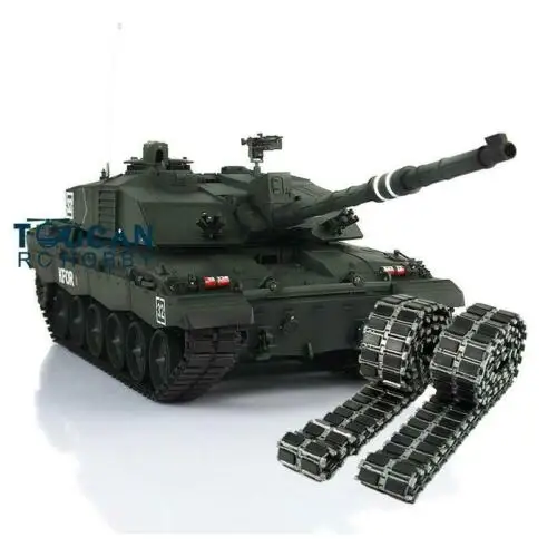 Zabawki Heng Long 1/16 Dark Green 7.0 Challenger II RC Tank 3908 Radio Control Vehicle Cars Metal Tracks W/ Rubbers for Boy TH17752