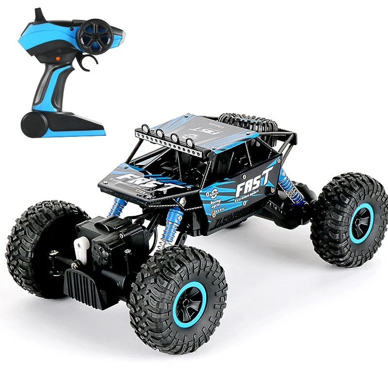 Rc تسلق الصخور سيارة 4Wd عربات التي تجرها الدواب اللعب آلة على الراديو 2.4G التحكم عن بعد على الطرق الوعرة سيارات 1:18 اللعب