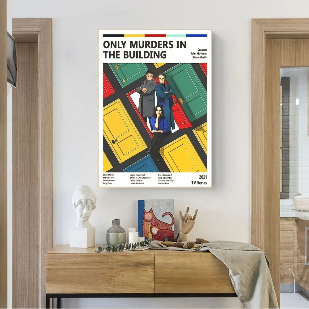 only murders in the building Poster No Framed Poster Kraft Club Bar Paper Vintage Poster Wall Painting Bedroom Study Stickers