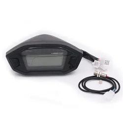Universal Tachometer ATV Motorcycle LCD Digital Speedometer Odometer KMH Gauge Backlight Motorcycle Odometer for 2,4 Cylinders