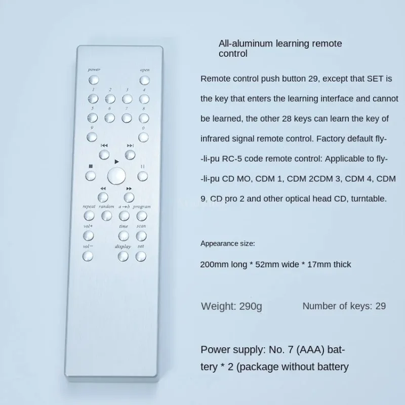 Nvarcher All aluminum alloy handle RC5 code M1M2 M3 M4 M9 CDpro2 Universal CD remote Control 29 keys