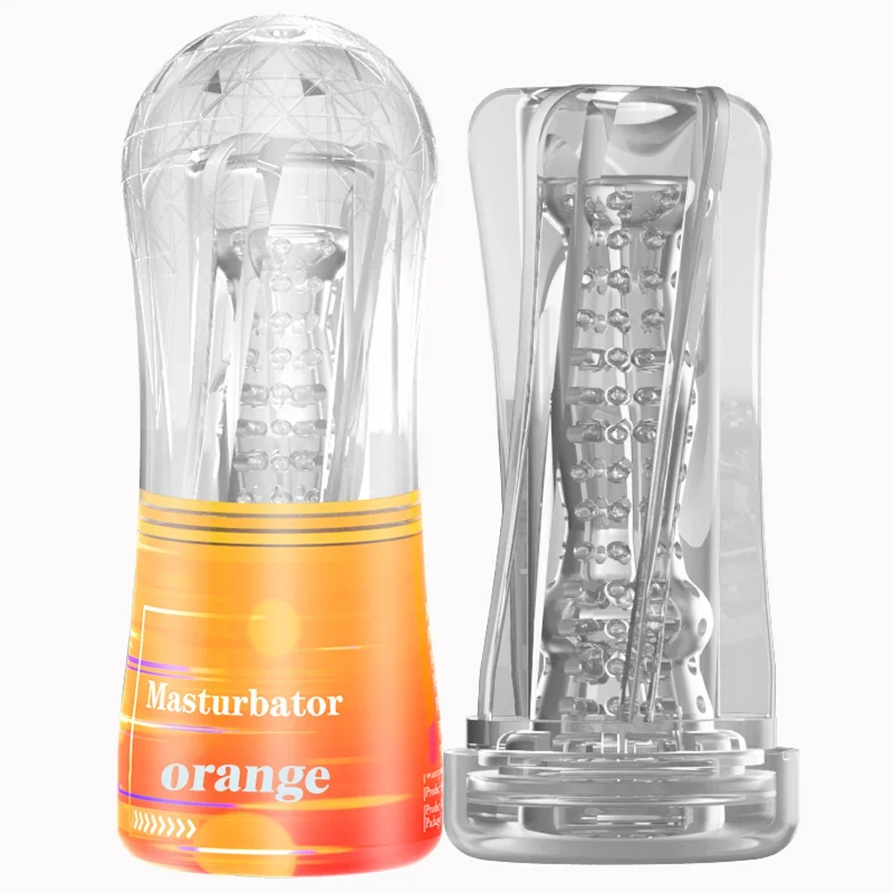 Male Masturbator Cup Soft Pussy Sex Toys Transparent Vagina Adults Endurance Exercise Adult supplies Vacuum Pocket Cup for Men