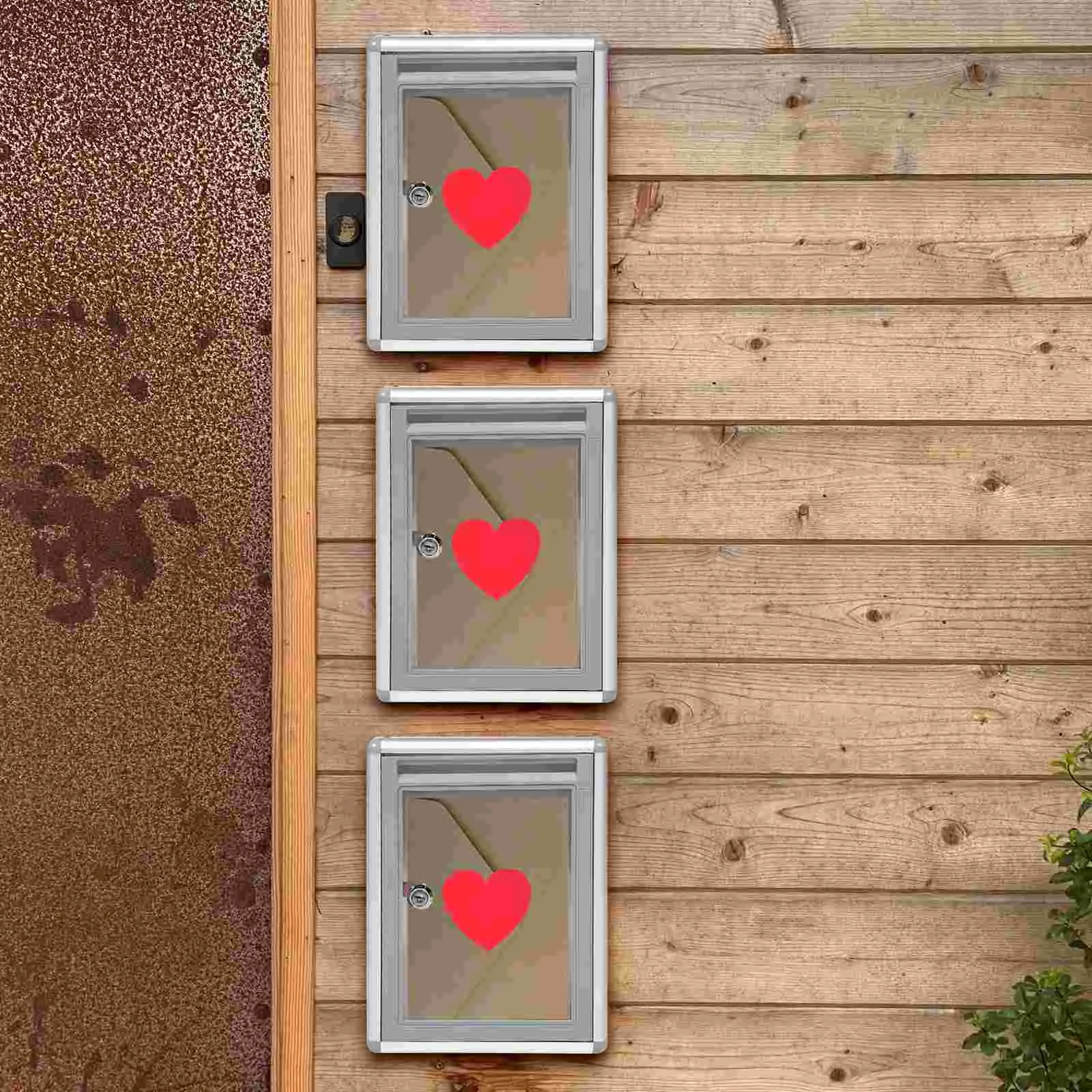 Donation Box Storage Container Collection Wall-mount Mailboxes with Small Letter Metal