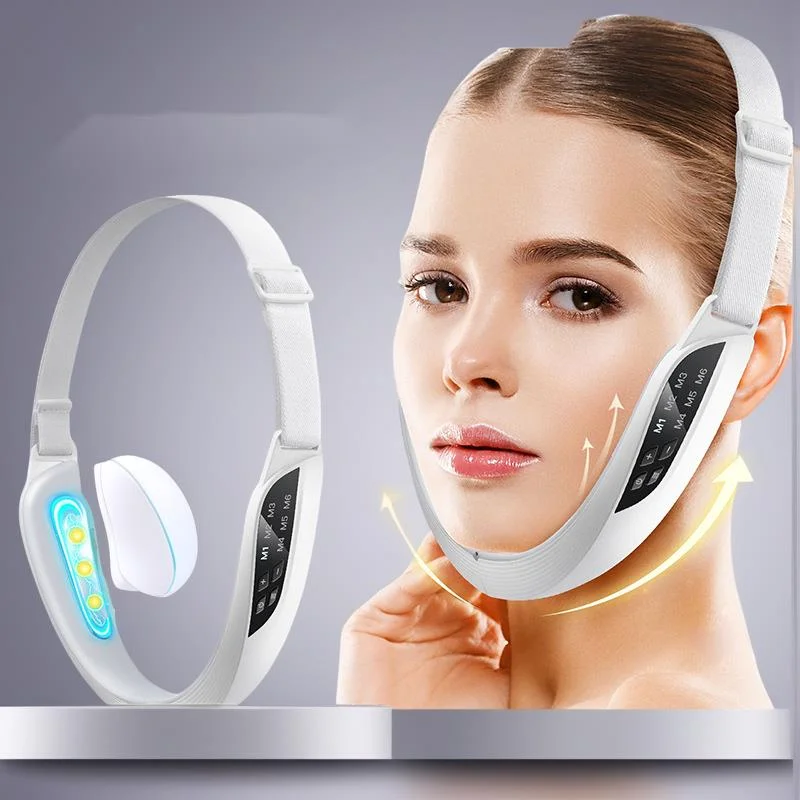 Nuevo Dispositivo de belleza para adelgazar, rejuvenecimiento de la piel con luz de Color de microcorriente, Control remoto inteligente, masaje facial en V