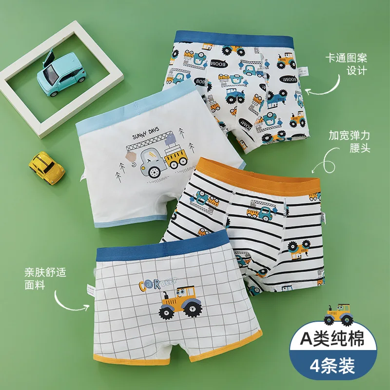 وصل حديثا الأولاد الملابس الداخلية أزياء الاطفال القطن شخصية الأطفال سراويل الملاكم القصيرة 4 قطعة/الوحدة 3-10 سنة 110-160 الطلاب