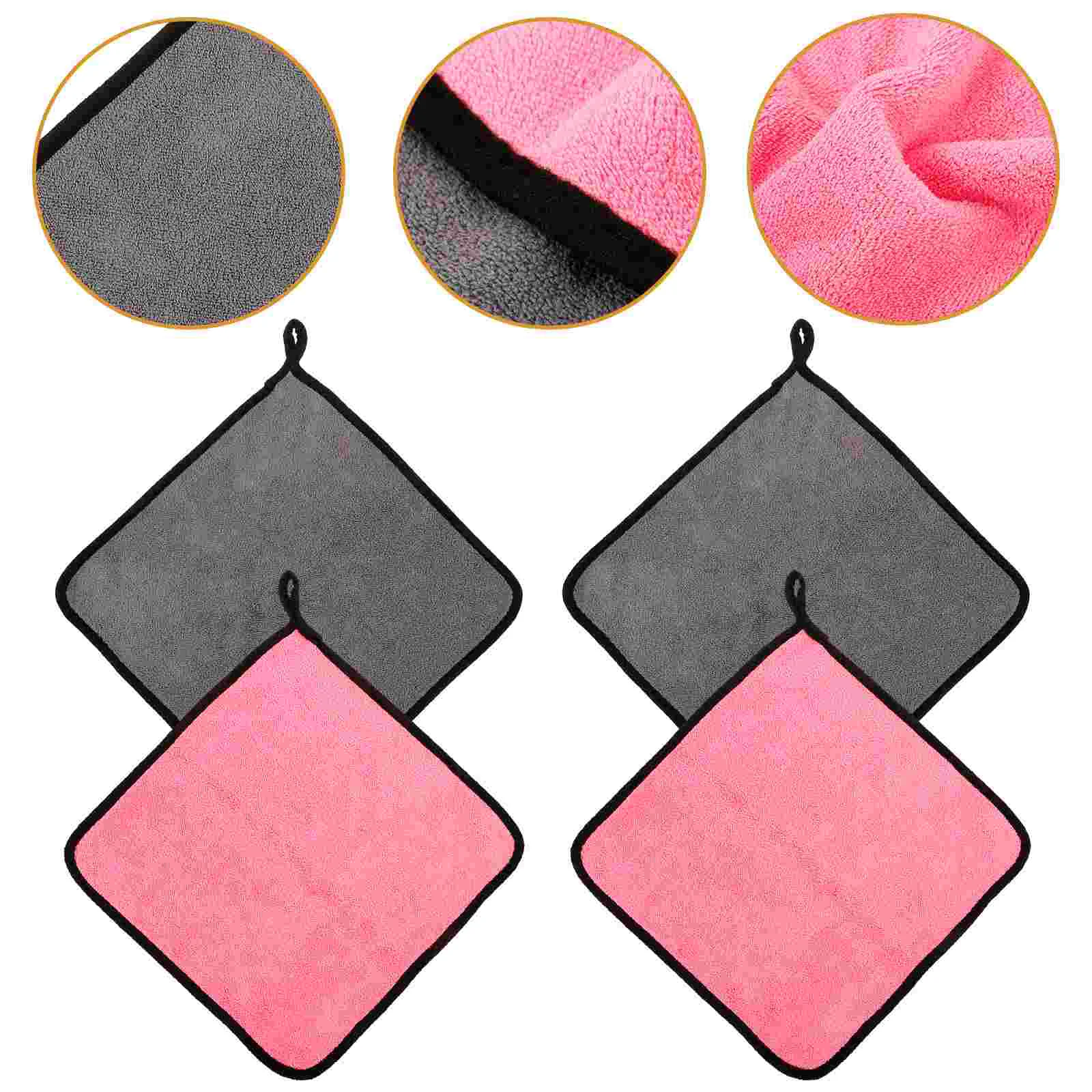 4 Pcs Absorb Water Club Cleaning Cloth Coral Fleece Professional Pools Cue Shaft Polisher