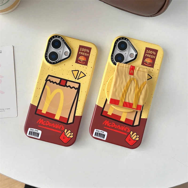 مضحك كرافت ورقة حقيبة المغناطيسي قضية الهاتف آيفون 17 برو 15 14 16 برو ماكس غطاء مع حامل حالات وقائية للصدمات