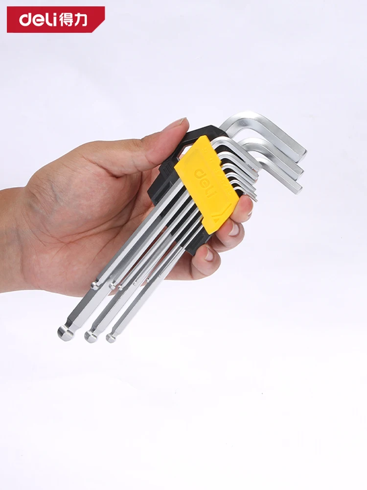 AliExpress Deli 9PCS Allen wrench screwdriver set,Long Arm Hex Key Set 1.5mm To 10mm Hexagon Spanner Hand Tools For Bicycle Repair