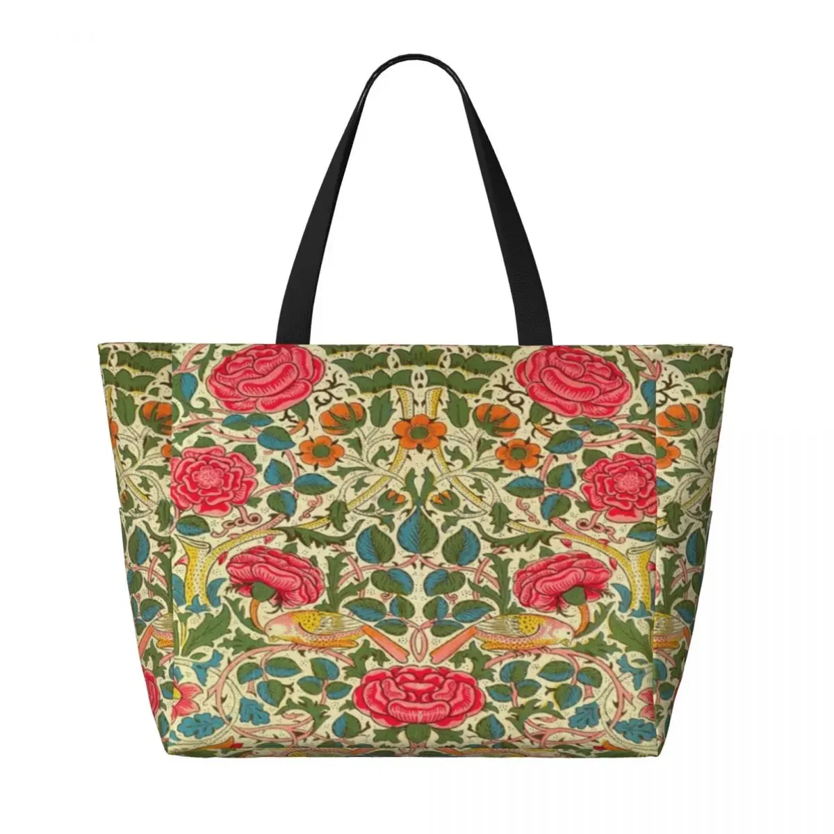 Rose Chintz William Morris Vintage Beach Travel Bag, Tote  Popular Practical  Shoulder  Multi-Style Pattern