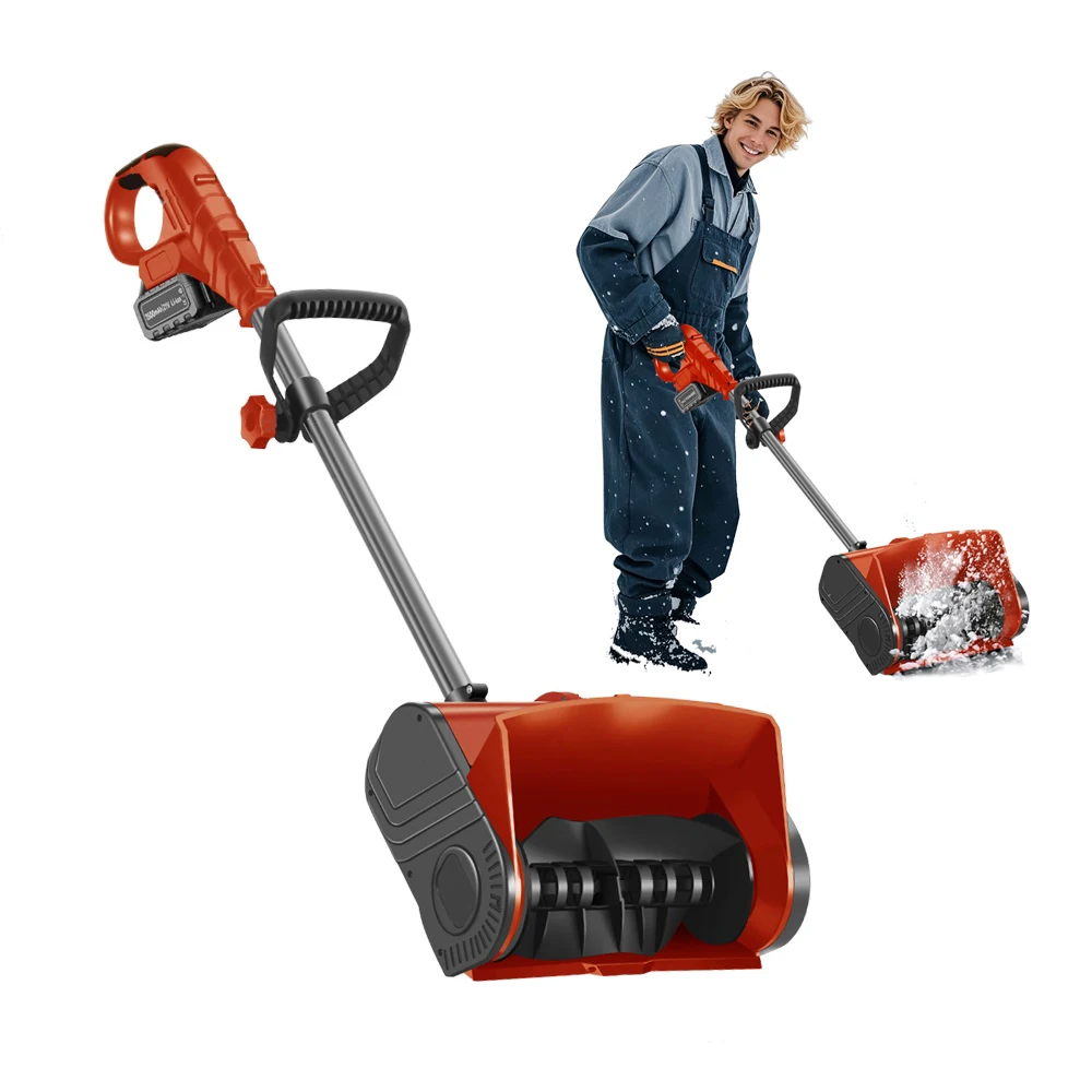 

Electric Snow Blower Cordless Snowplow Portable Hand Push Snow Clearer Small Cleaning Machine Snow Pusher