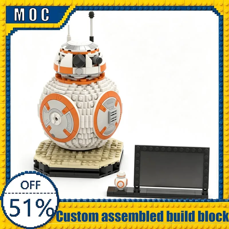 

605PCS BB-8 MOD Set 75452 Modification with New Body + Base Series MOC Model Building Blocks Assembly Toy Birthday Gift Adults