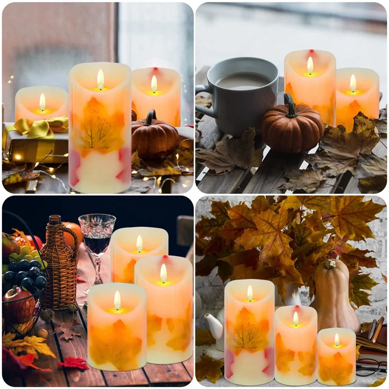 Maple Simulation Swing Lights Electronic Candle Lights Thanksgiving Christmas Hotel Decoration