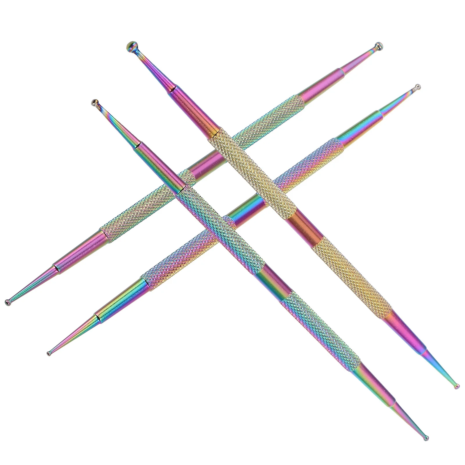 4Pcs Strass Punktierung Stift Dual End Metall Nail art Applikator Set Professionelle Maniküre Kit Mehrere Punktierung Köpfe DIY Handwerk