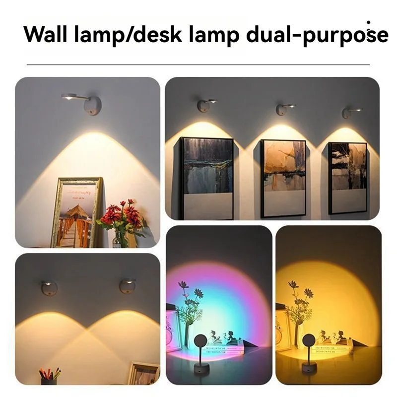 

2200Mah Cat's Eye Bulb Motion Sensor Light Battery Operated 3 Color & Dimmable 360° Rotation Spotlight Painting Light
