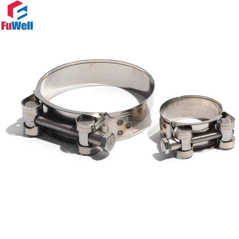 3pcs 17-35mm Stainless Steel Strengthens Hose Clamp Circular Air Water Pipe Fuel Hose Clips Of Water Pipe Fasteners Clamps