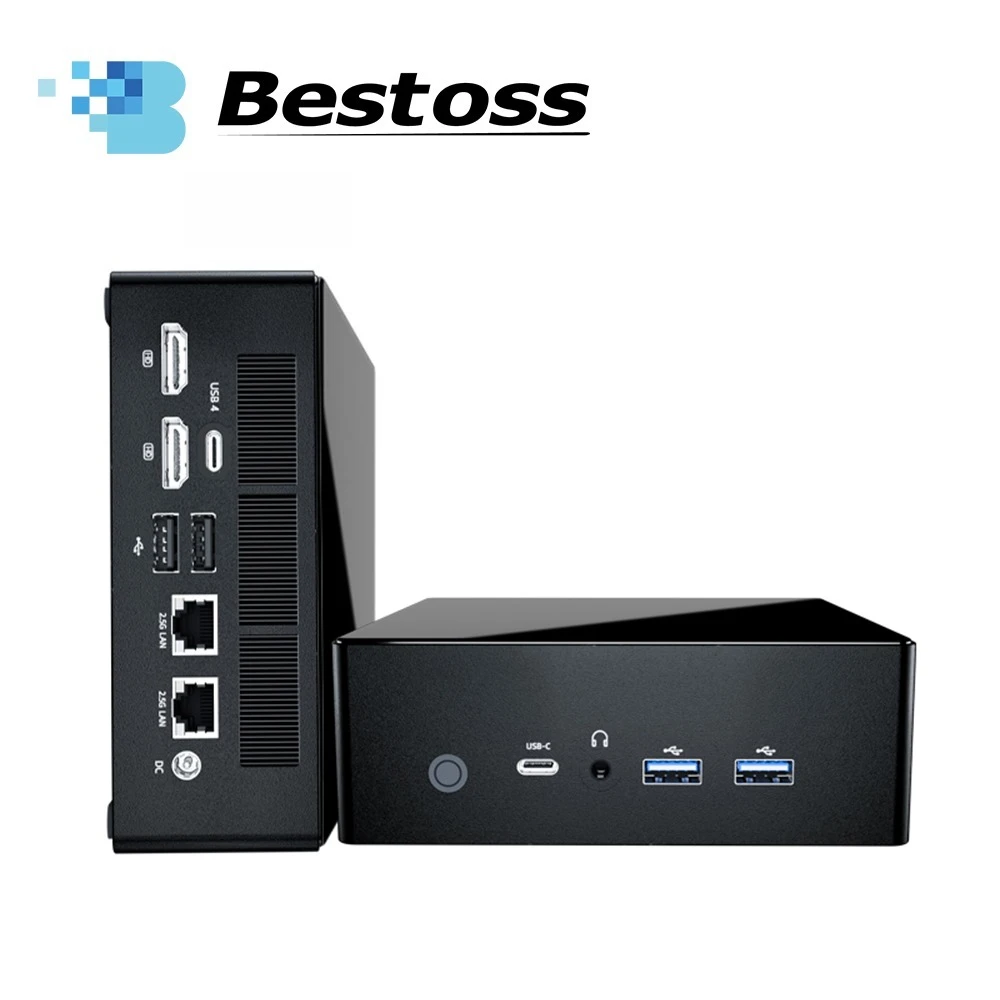 Bestoss Ryzen7 7840HS 8845HS Mini PC Windows 11 Pro DDR5 5600MHz RAM ROM compatible con 7000MB/s PCIe 4,0 WiFi 6 BT5.3 mini pc 4K 120Hz