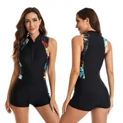 Rashguard Swimwear Women 2023 One Piece Swimsuits Sleeveless Beachwear Sport Surfing Swimming Suits for Women