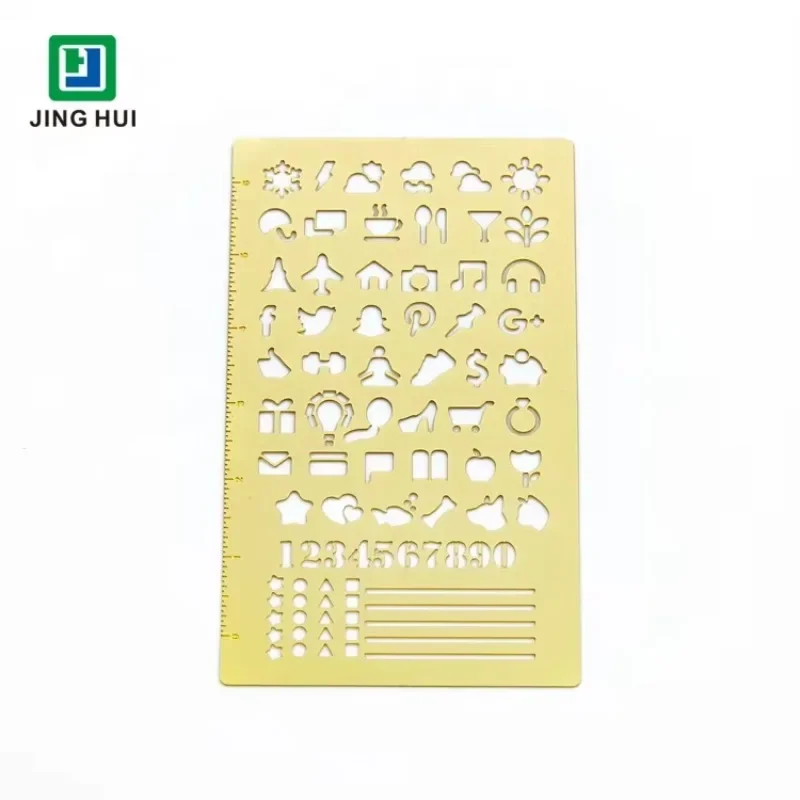 Custom Painting Stencils Drawing Template Ruler Planner Scrapbook Photo Album Metal Stencils Journal