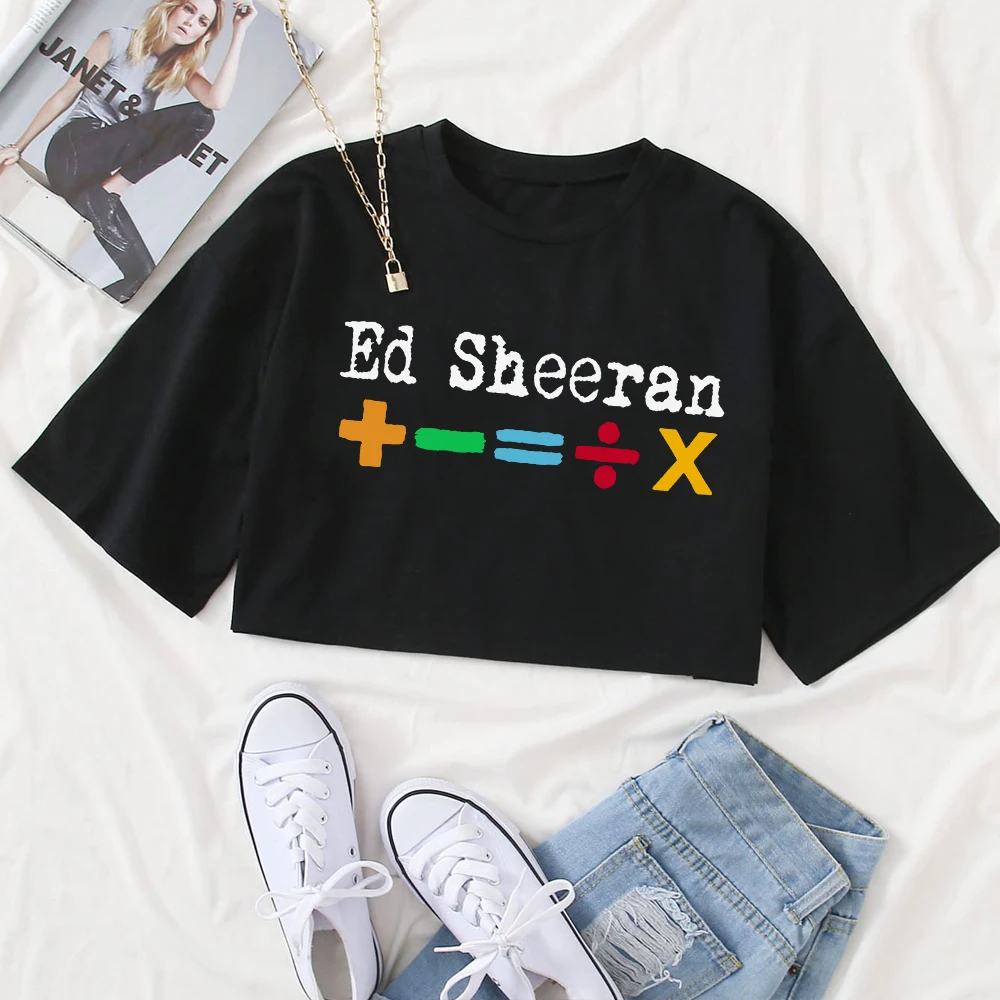 

Ed Sheeran 2025 Shirt Women Summer Short Sleeve Crop Tops T-shirt