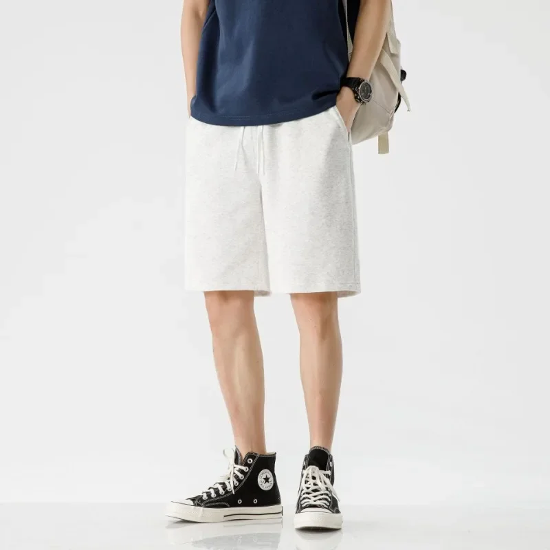 

Men's Summer Trendy Loose Sports Style Casual Shorts for Men and Women The Same Solid Color Simple Pants