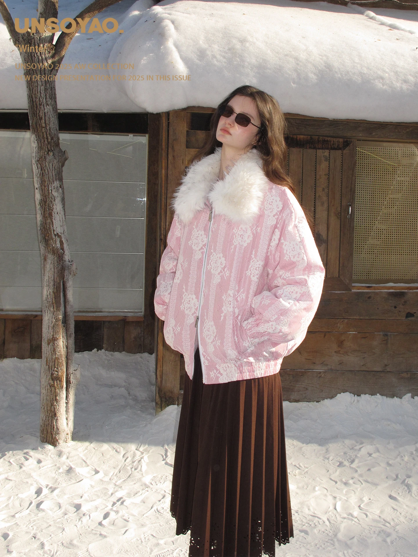 

Vol0 Cherry Warm Light 90 White Du down Lace Cosite Fur Collar down Jaet Coat Women's Faion Commute Sle Winter Coat
