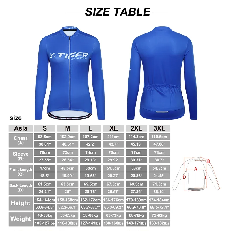 X-TIGER Winter Women Cycling Long Sleeve Jerseys Keep Warm Thermal Bicycle Jersey Road Racing Bike Clothing MTB Cycling Clothes