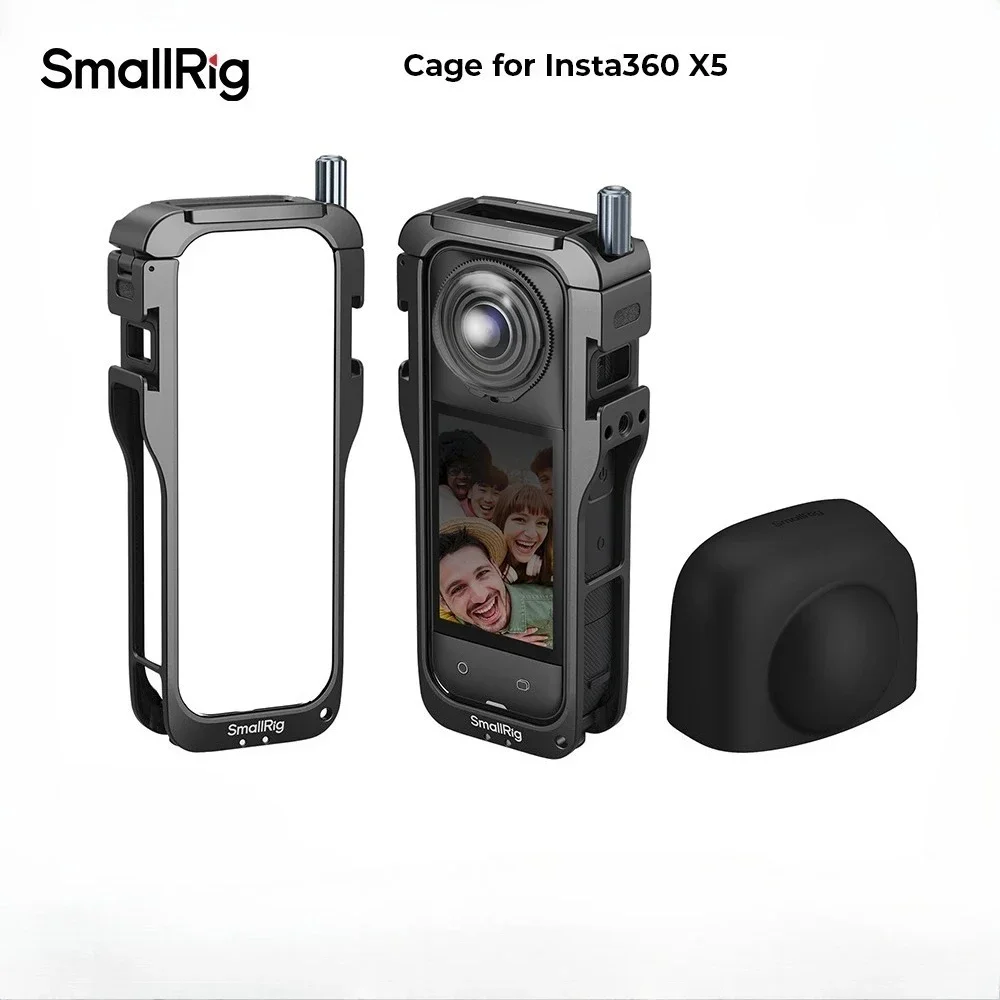 

Клетка для экшн-камеры SmallRig 5195 X5 для Insta360 X5, полная защитная защита для хранения, готовая защита объектива для путешествий