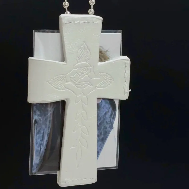 Gothic Punk Wallet Cross Mini Card Bag Hanging Chain Y2k Subculture Necklace Accessory Pendant Access Card Storage view 5