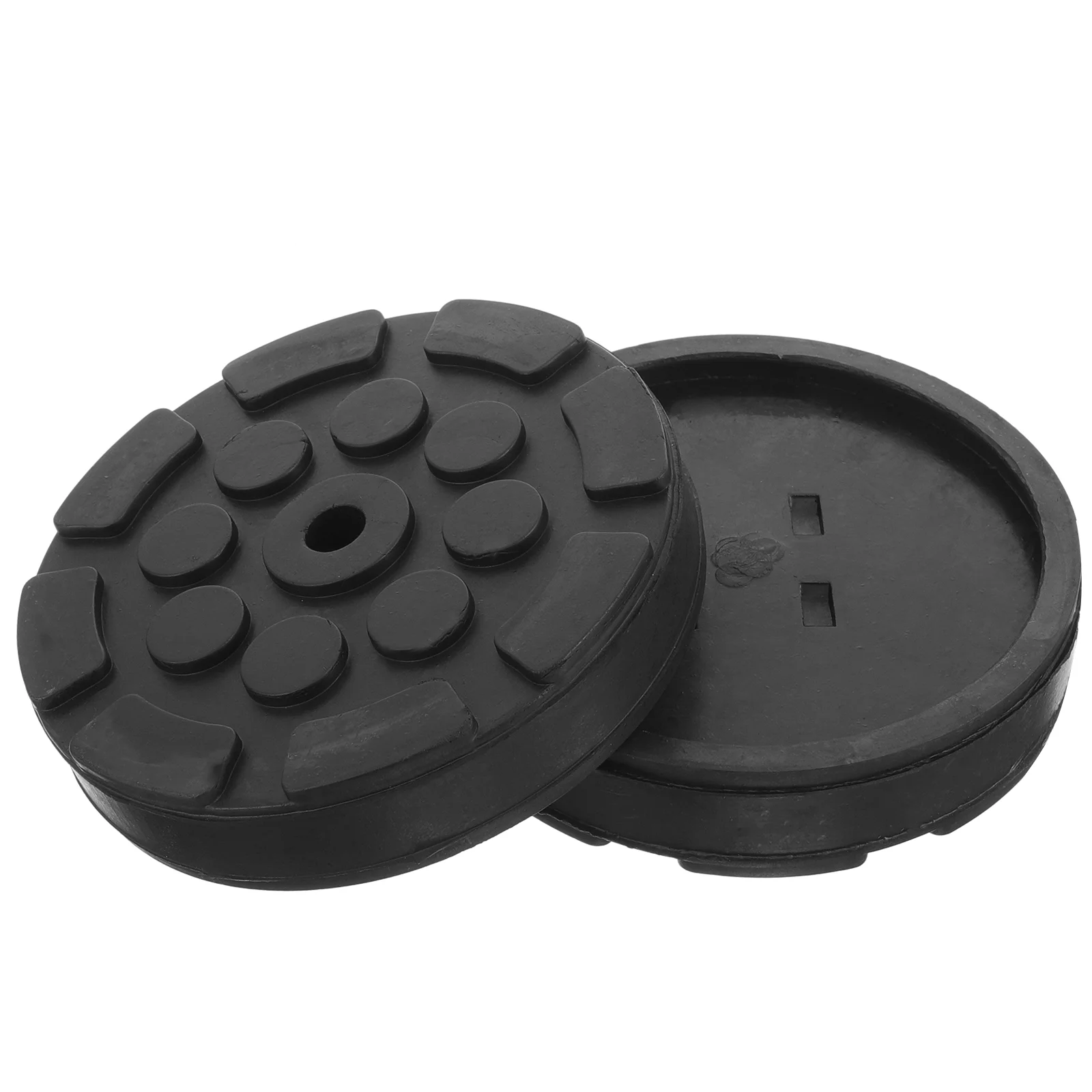 

2 Pcs Cars Octagonal Foot Pad 2pcs (No 5) Jacking Puck Adapter Pinch Weld Black Automotive Floor Disk Rubber Pads