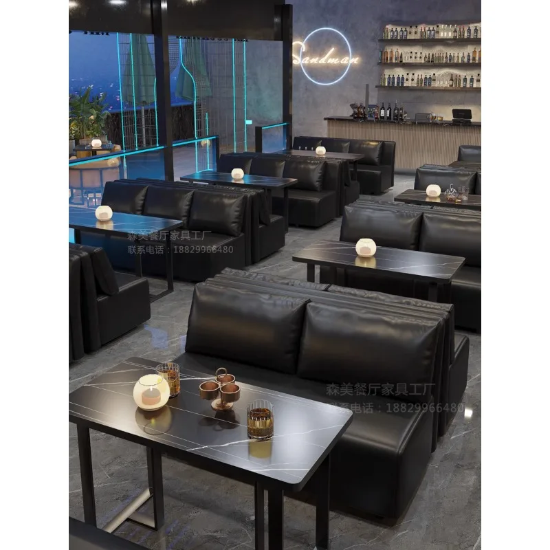 

Bar Booth Sofa BBQ Milk Tea Shop Camping Fengqing Bar Music Dining Bar Bistro Cafe Table and Chair Combination