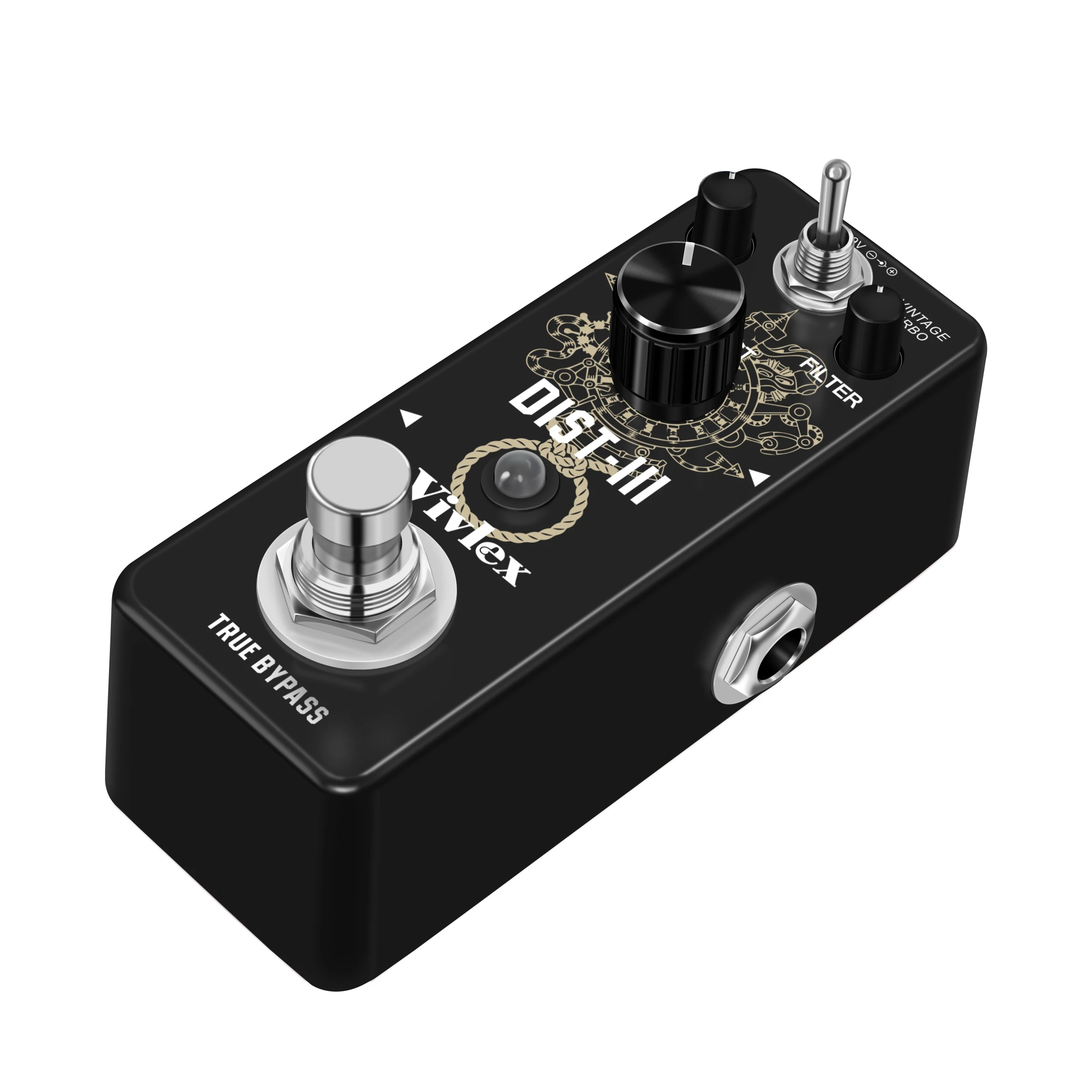 Vivlex Guitar Pedal Distortion III RAT Distortion Effects Styles Classic Smooth Vintage Turbo DIST Sound DV 9V Mini Pedais