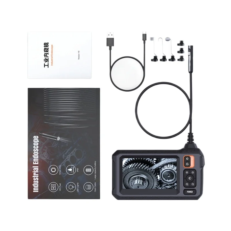 

High definition large screen handheld portable industrial endoscope, with screen car maintenance