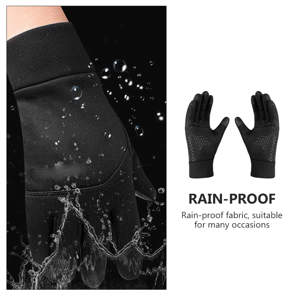 

1Pair Warmth Riding Gloves Full-Finger Windproof Touch-Screen Cycling Gloves for Winter Outdoor Sports Driving Hiking Fishing
