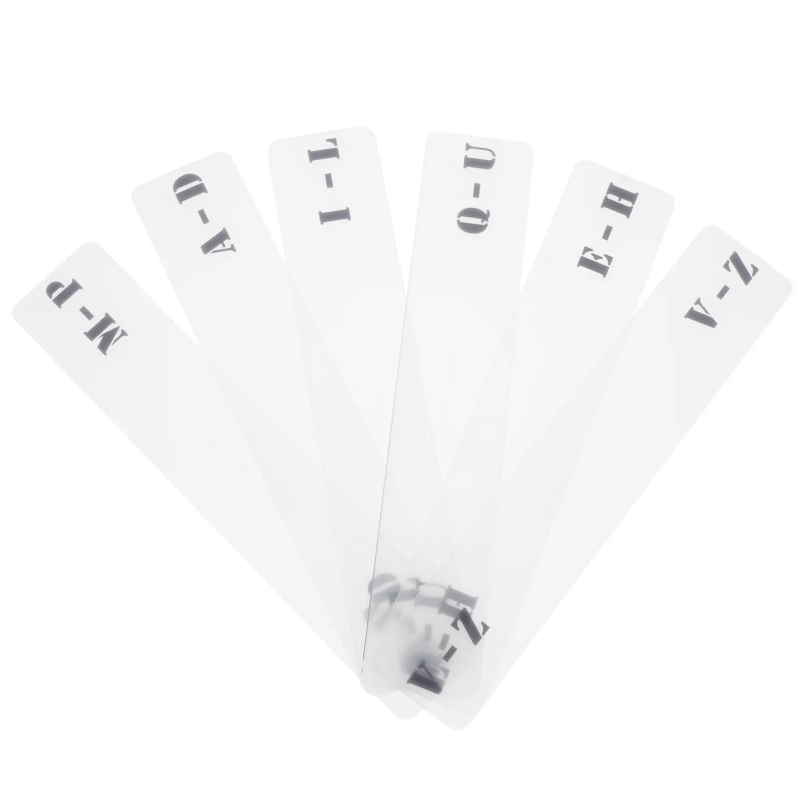 

6 шт. A-Z горизонтальная этикетка, прозрачная акриловая карта классификации компакт-диска для органайзера для записей, разделитель, полка для хранения, дизайн букв