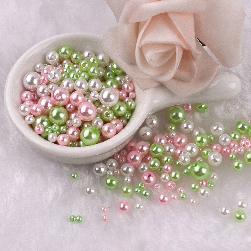 Multicolor Imitation Pearl Round Beads for Jewellery Making