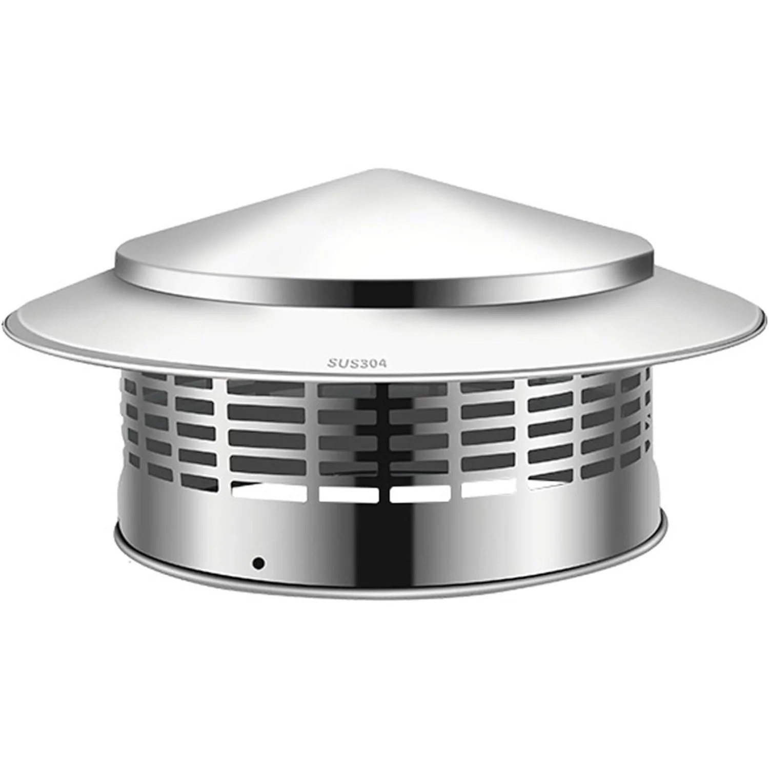 8 Inch Round Chimney , 8 Inch Chimney  with Screen, Stove Pipe Topper, 304 Stainless Steel(Full Width  8in, Interior Width  7.87