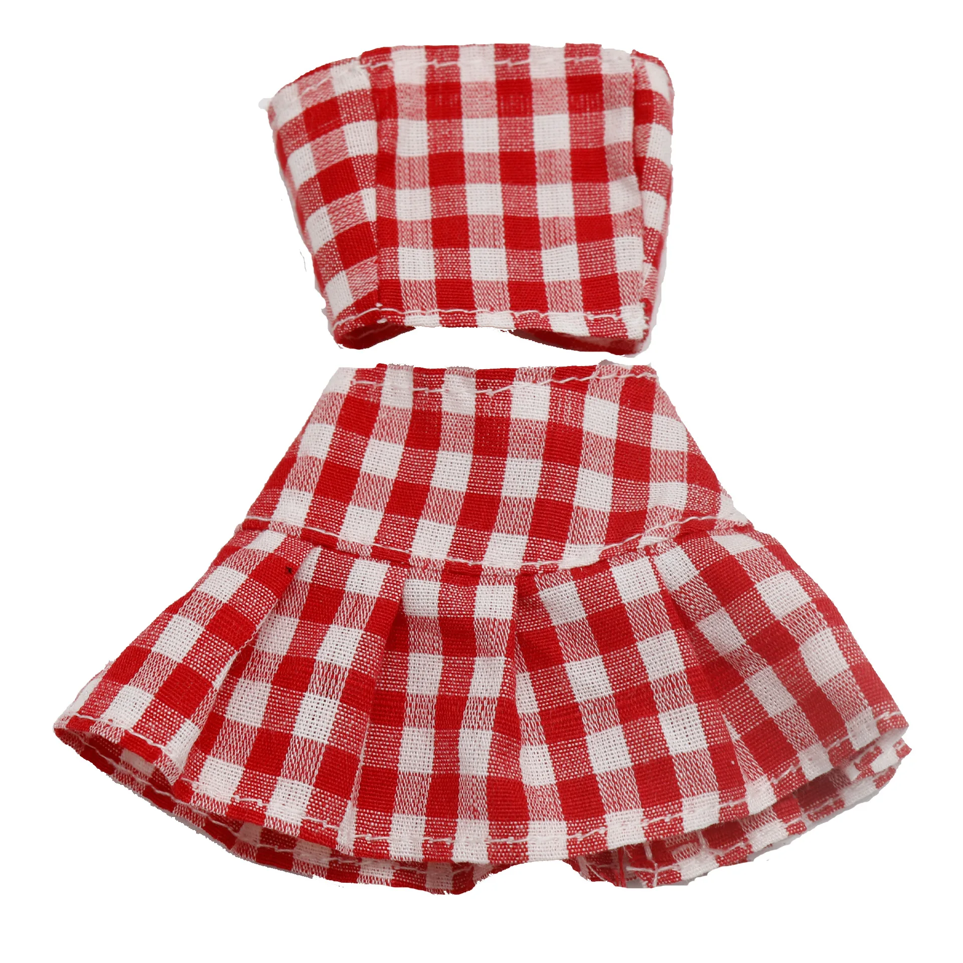 Ropa de muñeca de supermodelo de 30cm, chaleco a cuadros dulce + Falda plisada, conjunto de muñeca BJD 1/6, vestido diario, vestido de moda para FR PP Xinyi Blyth