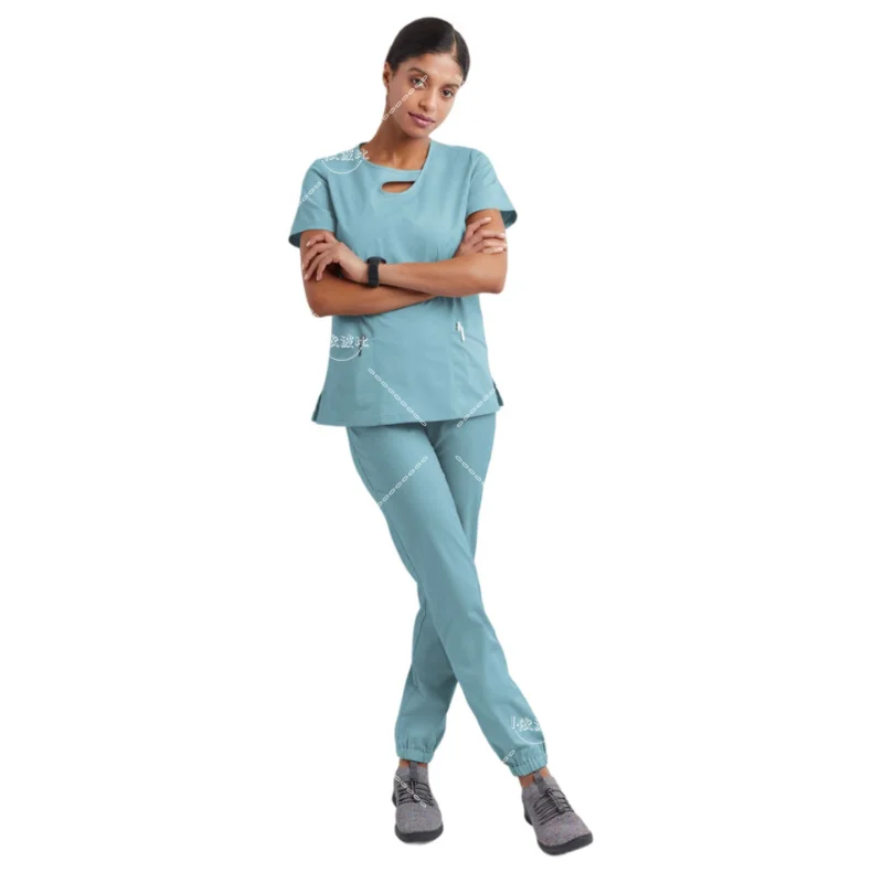 Uniforme d'infirmière en spandex pour femmes, ensemble de soins infirmiers, uniformes médicaux commandés, nouveau design