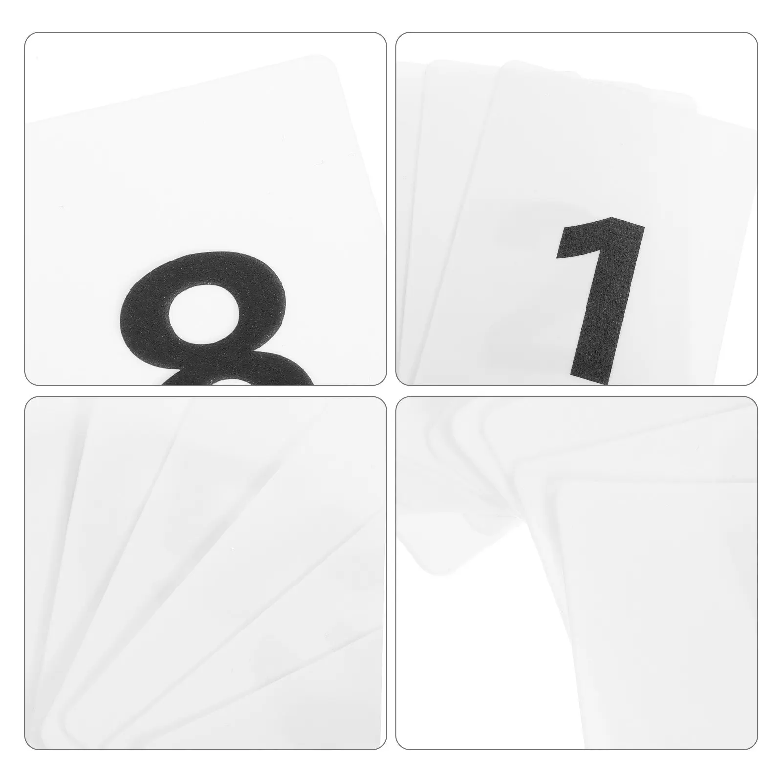 10Pcs Plastic Number Cards Easy Use Digital Table Numbers 1-10 for Desk Home Restaurant Table Number Cards Plastic Numbers - view 5