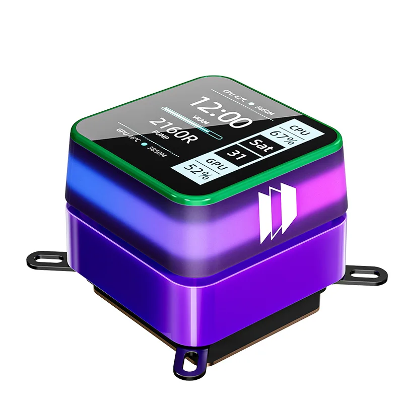 UPSIREN Neptune Vision 360 360MM All-in-one Refrigeração a água Suporte para display digital LCD de 2,8 polegadas LGA1851/1700/115X AMD AM5/AM4