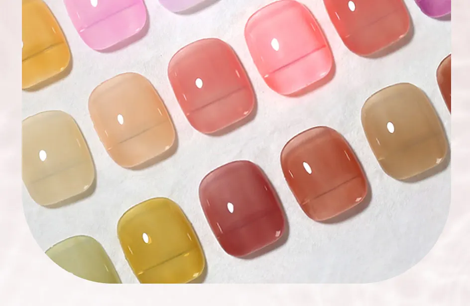 Clou Beaute Transparenter Französischer HEMA TPO FREIER Gel-Nagellack Durchscheinend Nude Rosa Rot Jelly Milchig Weißer Lack Farbige Nagelkunst – Detail 7
